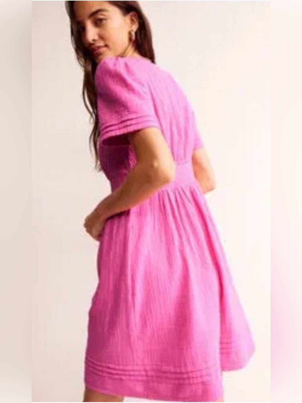 Boden Eve Double Cloth Short Dress - Picture 2 of 9